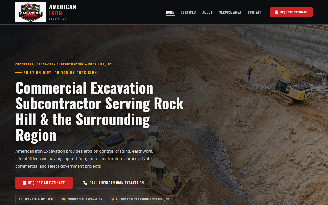 American Iron Excavation homepage