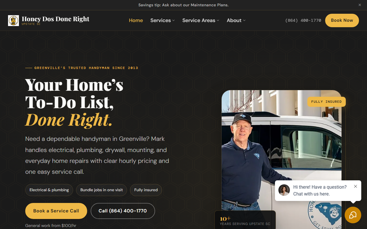 Honey Dos Done Right homepage
